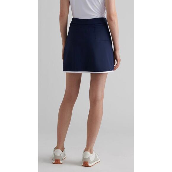 Peter Millar Charlotte Slit Skort Navy White Performance Golf Tennis Sz XS New - Picture 5 of 14